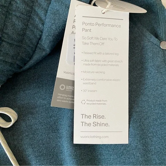 Vuori Ponto Performance Pant Deep Sea Heather - Picture 10 of 11